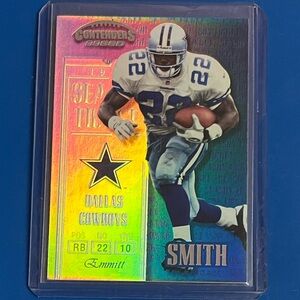 Emmitt Smith #42 1999 Playoff Contenders Football Trading Card